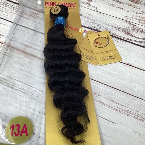 18” Deep Wave Brazilian Human Hair Natural (dark) Extensions - Picture 2 of 4